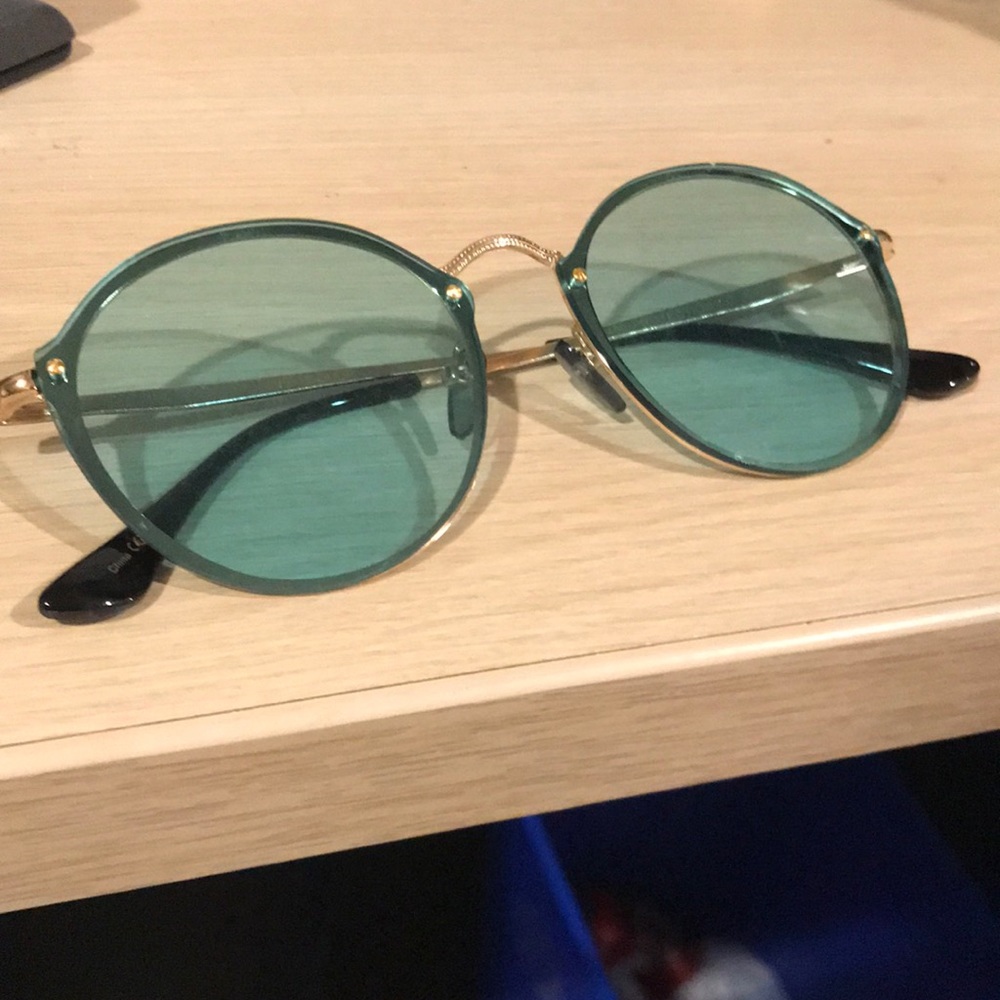 Blue tinted sunglasses
